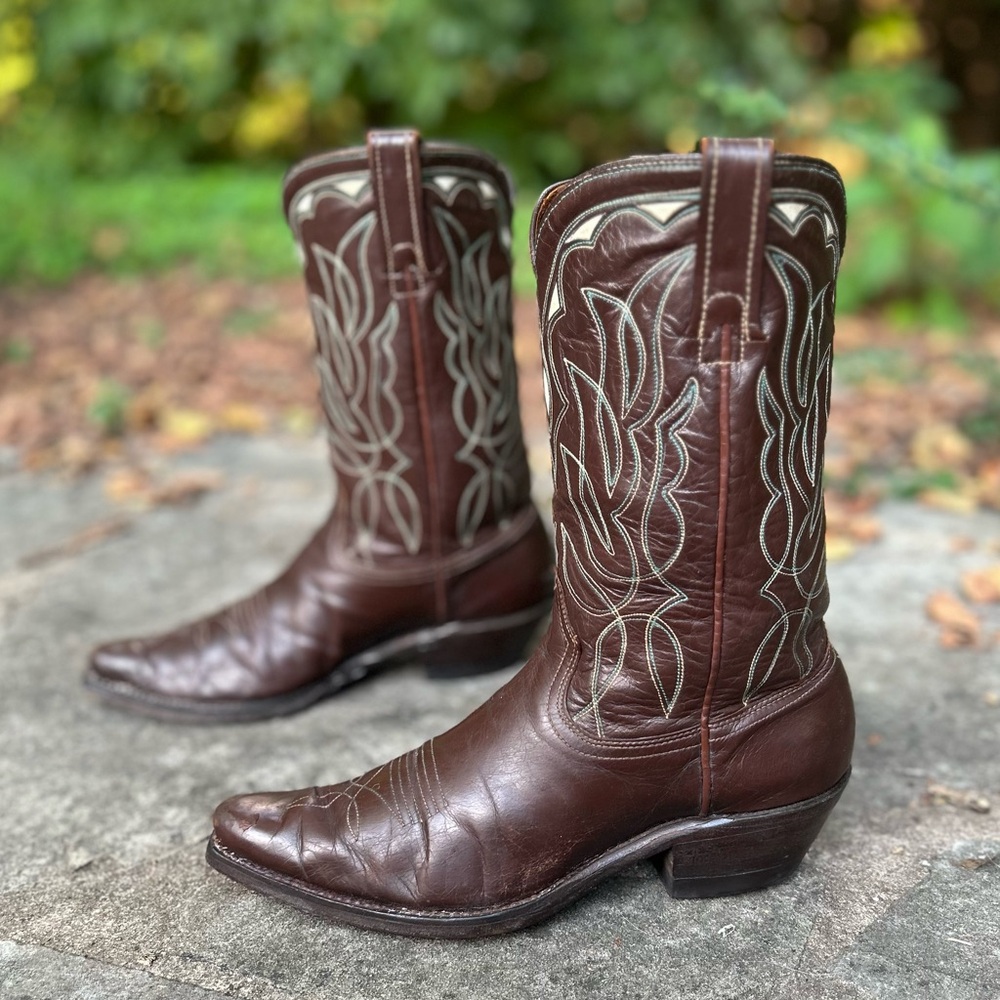Women’s Size 8 M - 1960’s Acme Cowboy Western Boots Inlays